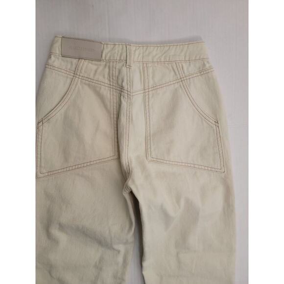 Maniere De Voir Cargo Denim Jeans Women’s 2 Tapered Snapp Of Ankle Stretwear - Picture 10 of 11